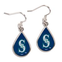 Mariners Logo Dangle Tear Drop Earrings