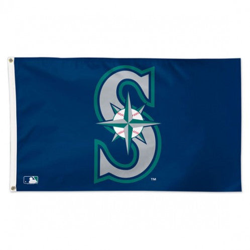 Mariners Logo Deluxe 3x5 Flag