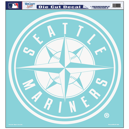 Mariners Perfect Cut White 8x8 Decal