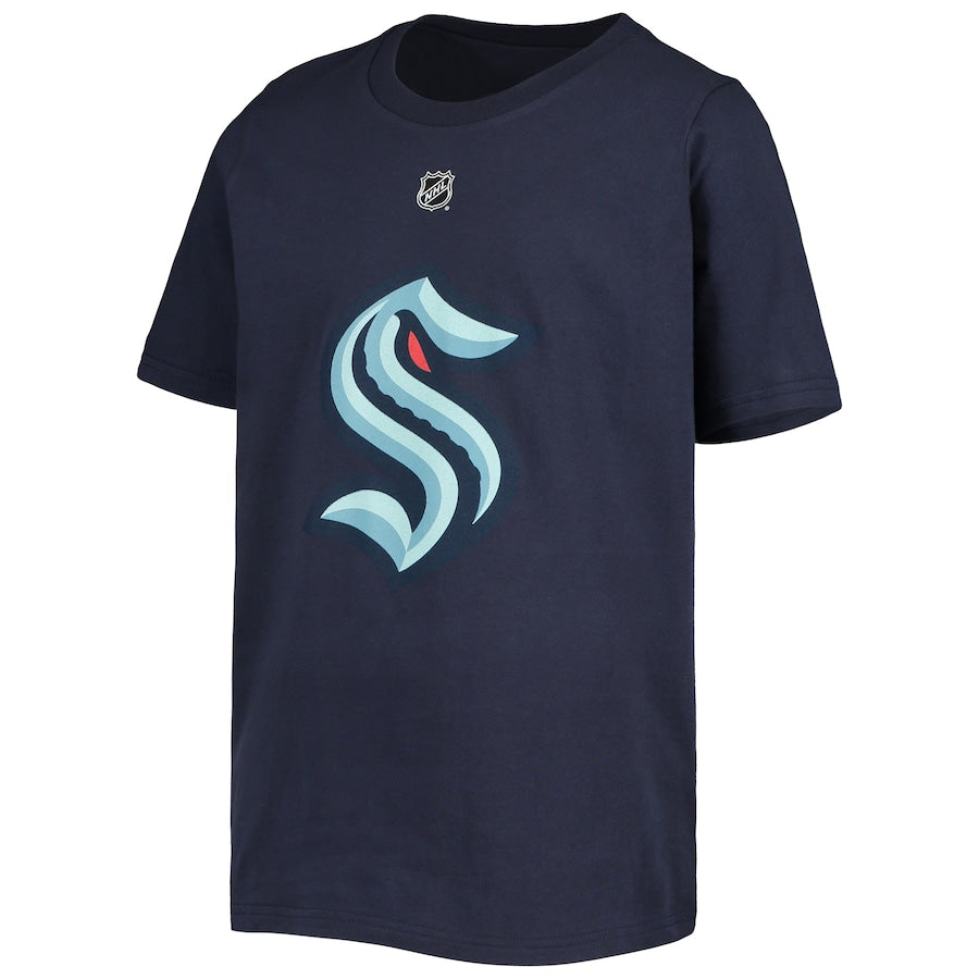 Youth Kraken Navy Primary Logo Shirt