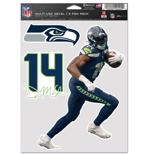 Seahawks Metcalf 3 Pack Multi-use Decals
