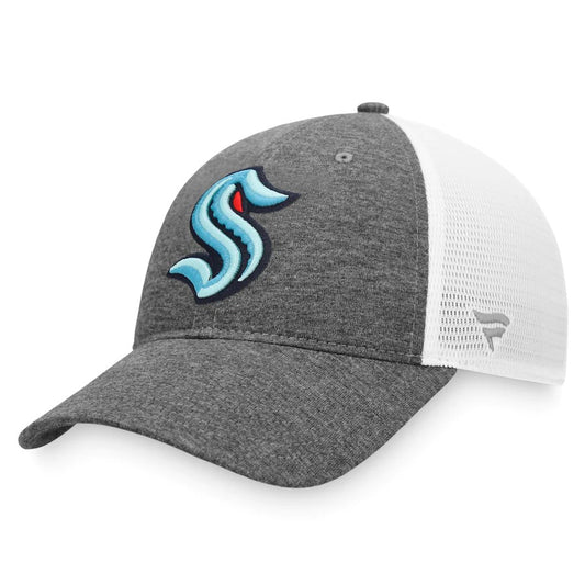 Kraken Grey/White Mesh Trucker Snapback Hat