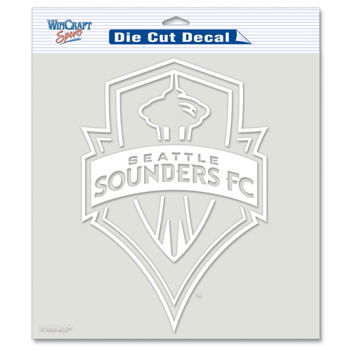 Sounders Perfect Cut White 8x8 Decal